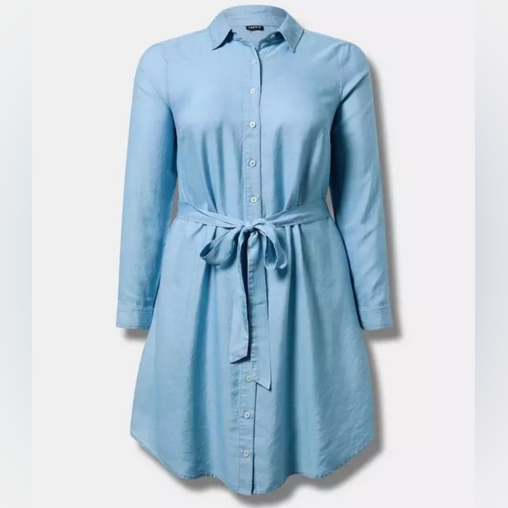 Torrid Light Blue Long Sleeve Dress